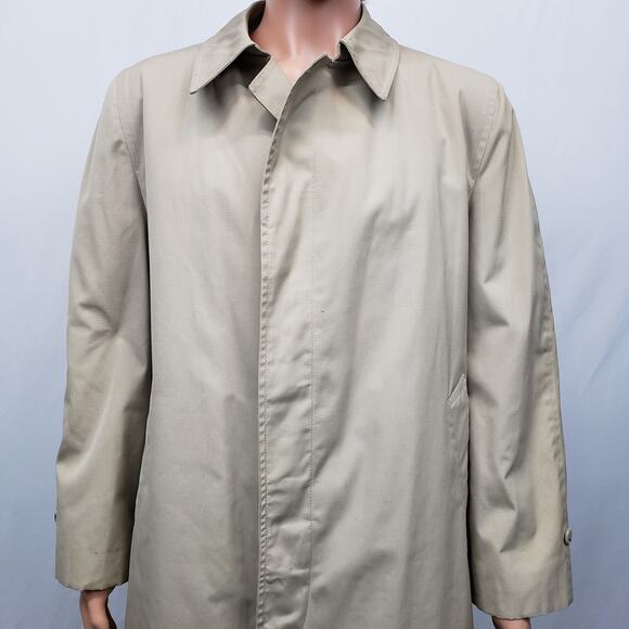 Vintage Clipper Mist All Weather Trench Coat Removable Fur Lined Iconic 44 R - Picture 7 of 11